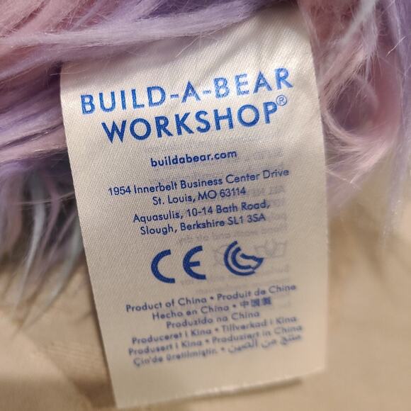 Pastel Bunny Long Hair Build-A-Bear Workshop BAB Easter Plush Stuffed Animal - Picture 4 of 5